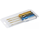 4 Set Of Hexagonal Screwdrivers Made Of Titanium Nitride With Coloured Hand