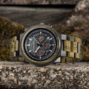 BOBO BIRD S22 Date Display Creative Men Wrist Watch Wooden Band Quartz Watch