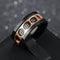 Trendy Stainless Steel Finger Ring Twelve Rome Digital Rotatable Ring for Men