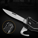 LAOTIE VK2326 10 IN 1 55mm Steel Outdoor Survival Multifunctional Tools Screwdriver Bottle Opener Folding Knife