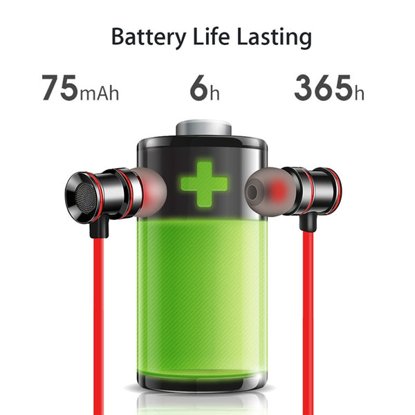 Magnetic Wireless Bluetooth 5.0 Earphone Sports Neck Hanging Stereo EarpieceH2L5