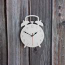 Alarm Clock Mute Shape Wooden Cartoon Wall Clocks Decoration Birtay PresenD4R9