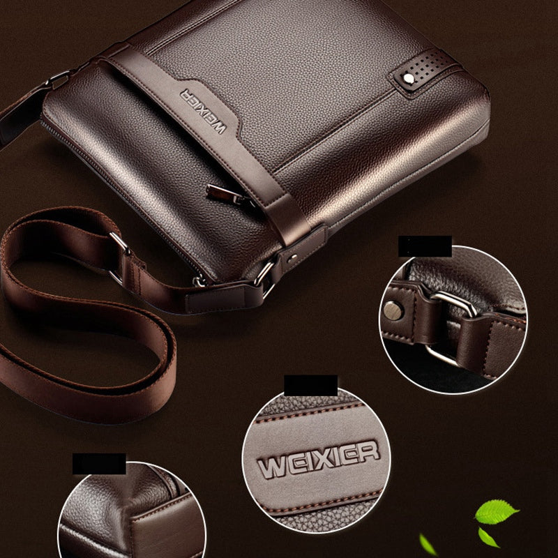 Weixier Men Messenger Bags Pu Leather Shoulder Crossbody Bag Men Handbag Ma S7I9
