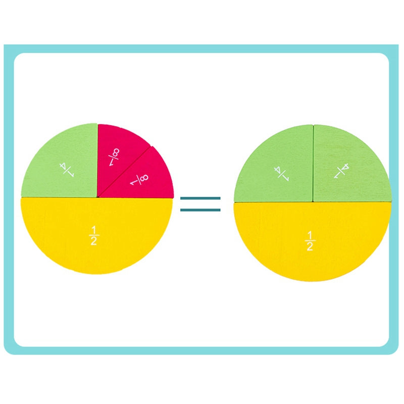 Preschool Circular Mathematics Fraction Board Division Teaching Aids Educat K5C1