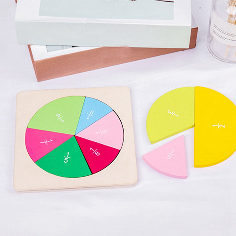 Preschool Circular Mathematics Fraction Board Division Teaching Aids Educat K5C1
