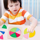 Preschool Circular Mathematics Fraction Board Division Teaching Aids Educat K5C1