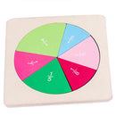 Preschool Circular Mathematics Fraction Board Division Teaching Aids Educat K5C1