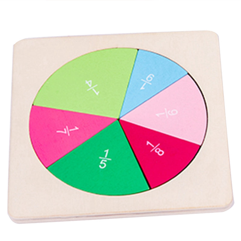 Preschool Circular Mathematics Fraction Board Division Teaching Aids Educat K5C1