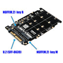 M.2 Ssd To U.2 Adapter 2In1 M.2 Nvme And Sata-Bus Ngff Ssd To Pci-E U.2 Sff I4P6