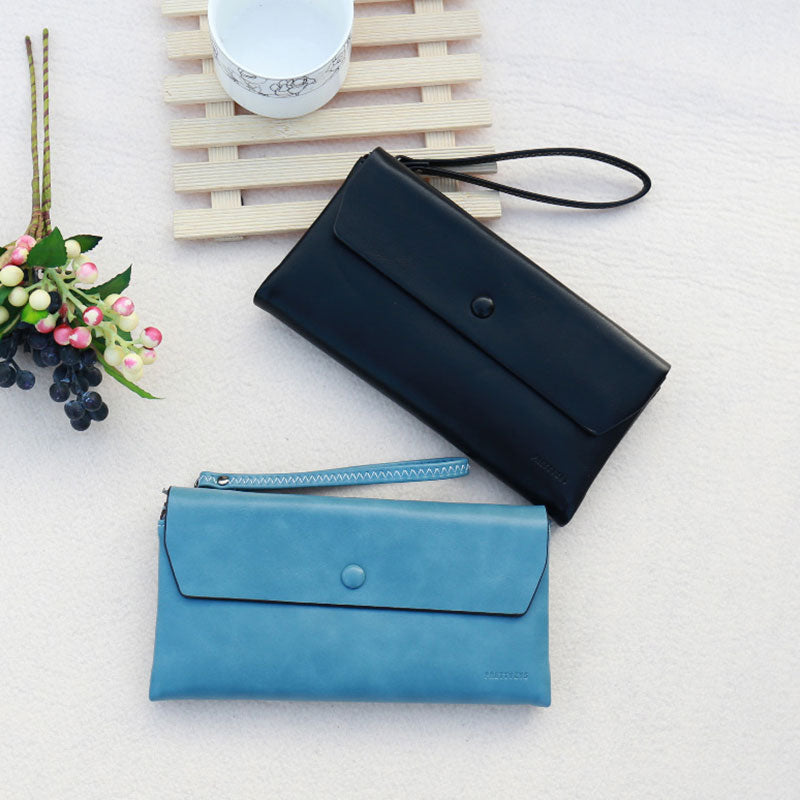 New Fashion Buckle Women's Long Wallet Women's Clutch Phone Wallet Bag