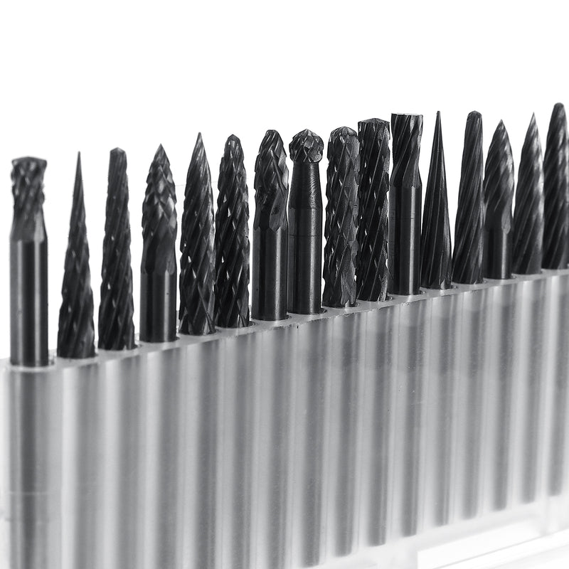 20Pcs 3x3mm Carbide YG8 Tungsten Steel Power Drill Bits Rotary File Engraving Tool