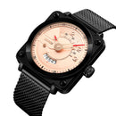 SKMEI 9172 Men Watch Fashion Square Dial Milanese Strap Male Quartz Wrist Watch