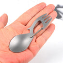 3 In 1 Camping Picnic Titanium Spoon Tableware Titanium Fork Ultralight Pur C7R1