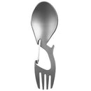 3 In 1 Camping Picnic Titanium Spoon Tableware Titanium Fork Ultralight Pur C7R1