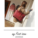 New Women Big Capacity Storage Leather Handbag Shoulder Ladies Purse Messen