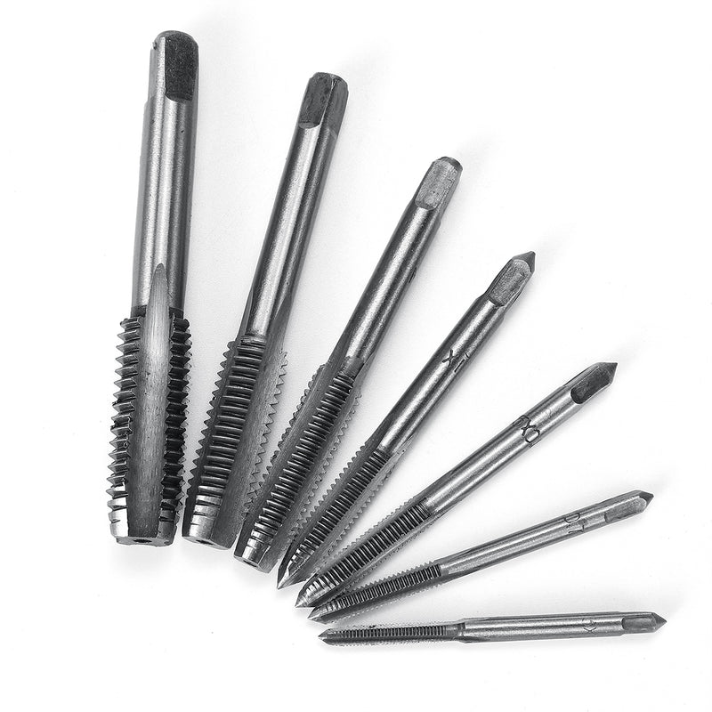 7pcs M3-M12 Screw Thread Tap With Adjustable Tap Wrench High Speed Steel Hand Tap Set