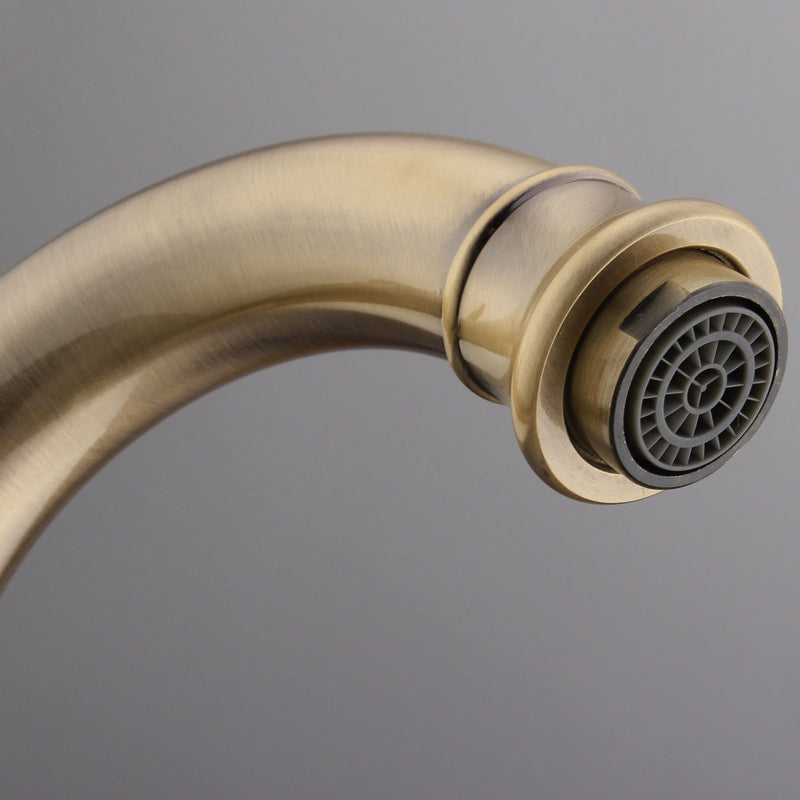 Tall Antique Bathroom Kitchen Sink Basin Faucet Hot & Cold Water Mixers Tap Single Handle