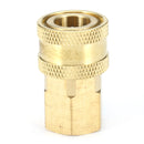 Pressure Washer 1/4" Female NPT Brass Quick Connect Adapter Coupler for Cleaning