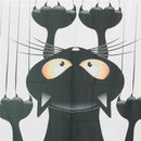 White Black Cat Waterproof Bathroom Shower Curtain 180 x 180CM Bathroom Floor Room