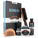 6pcs Men Beard Grooming Kit Growth Beard Balm Oil Beard Comb Brush Wash XMAS GIFTS