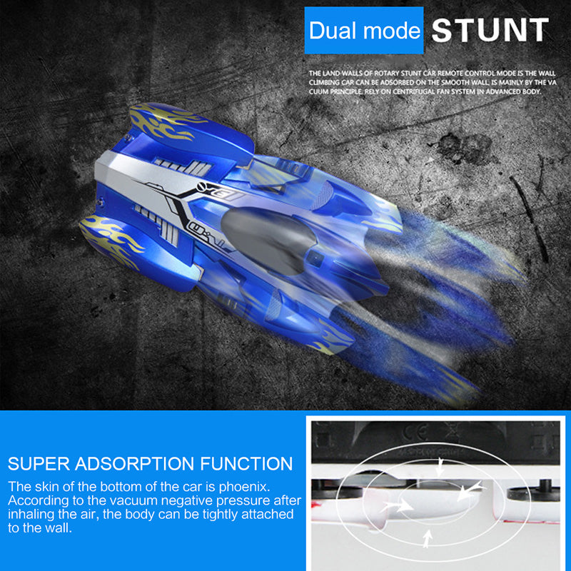 Remote Control Climbing Rc Car With Led Lights 360 Degree Rotating Stunt ToyB8C4
