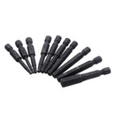 Drillpro 10Pcs 5/64-5/16 Hex Head Magnetic Screwdriver Bit Set 50mm Length Hex Screwdriver Bit