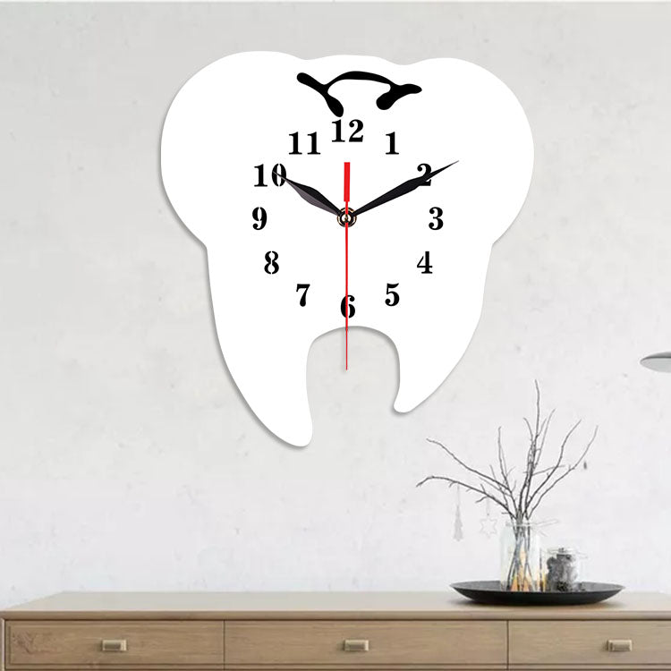 Emoyo ECY056 Tooth Shape Wall Clock Quartz Wall Clock 3D Wall Clock For Home Office Decorations