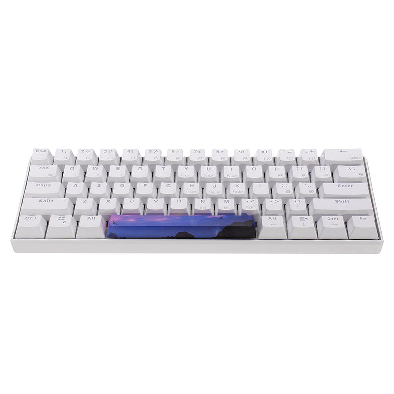 Five-sided Dyesub PBT OEM Profile Sunset peak Space Bar 6.25u Novelty Keycap for GK61 Black Case and Cherry MX Switch Keyboard
