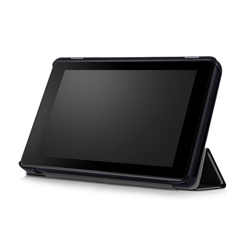 Tri-Fold Pringting Tablet Case Cover for New F ire HD 7 2019-Big Eyes