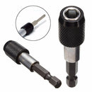 1PC Black 1/4" Hex Shank 60mm Quick Release Magnetic Screwdriver Bit Holder