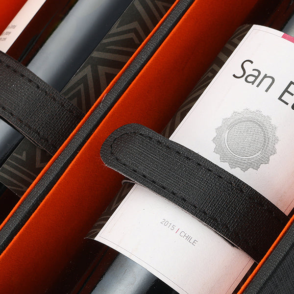 KCASA KC-WG02 Large Weeding Leathern Wine Bottle Gift Box Set With Corkscrew Pourer Collar Cutter