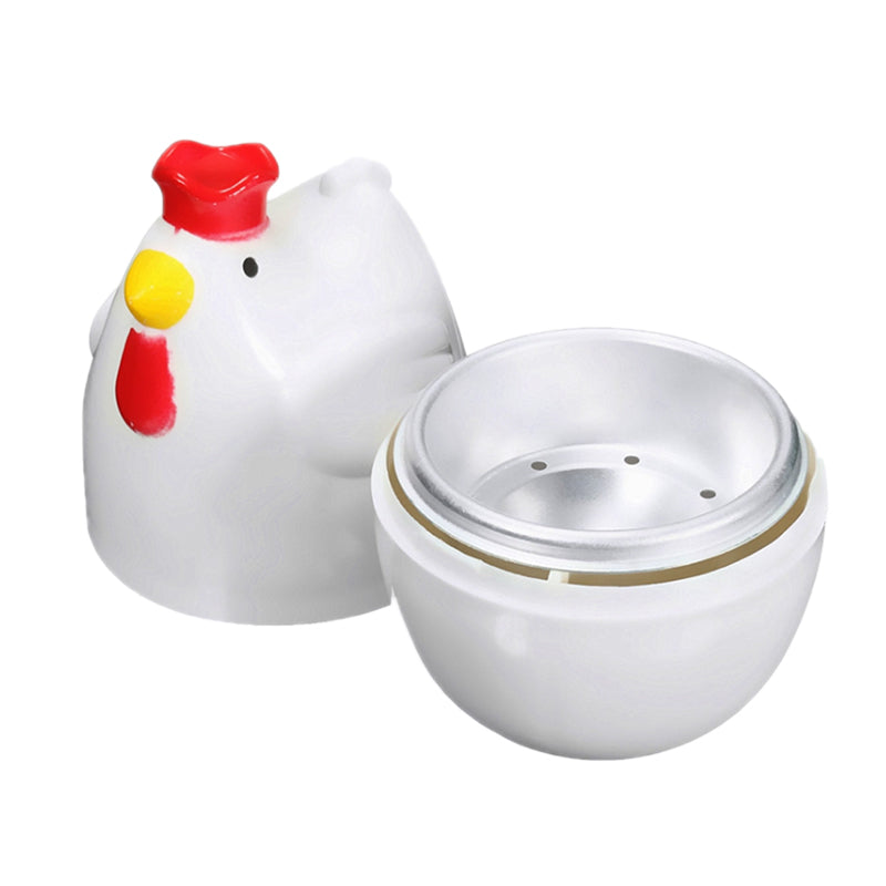 Home Chicken Shaped Microwave 1 Egg Boiler Steamer Cooker Kitchen Cooking Gadget Appliance