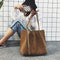 Women Suede Handbags Soft Leather Women Bag 2Pcs Handbags Set Female Should X5T4