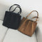 Women Suede Handbags Soft Leather Women Bag 2Pcs Handbags Set Female Should X5T4