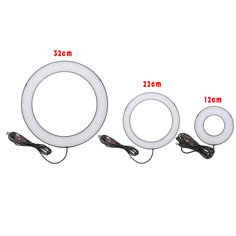 Ring Light LED Makeup Ring Lamp USB Portable Selfie Ring Lamp Phone Holder Tripod Stand Photography Lighting