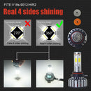 2Pcs V18 4 Face 8000Lm Csp Car Headlight 60W/360 Degree No Dead Angle Light