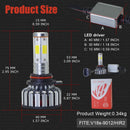 2Pcs V18 4 Face 8000Lm Csp Car Headlight 60W/360 Degree No Dead Angle Light
