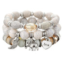 3Pcs/Set Fashion Boho Bracelets & Bangles Women Beaded Bracelet With ColorfuT5K6