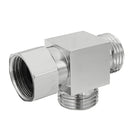 G1/2'' Brass 3 Way T-adapter Angle Valve Diverter Shower Head Water Separator Valve Convertor