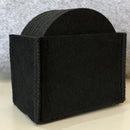 Round Felt Coaster Cup Mat Pad Storage Box For Bowl Mug Glass Plate Creativ H6Q3
