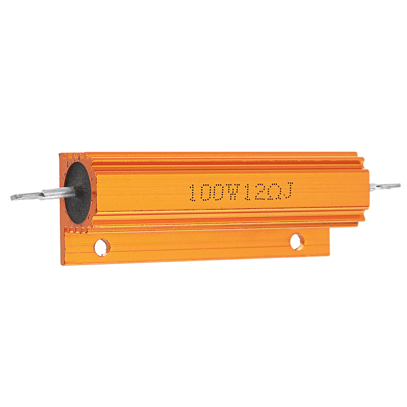 RX24 100W 12R 12RJ Metal Aluminum Case High Power Resistor Golden Metal Shell Case Heatsink Resistance Resistor