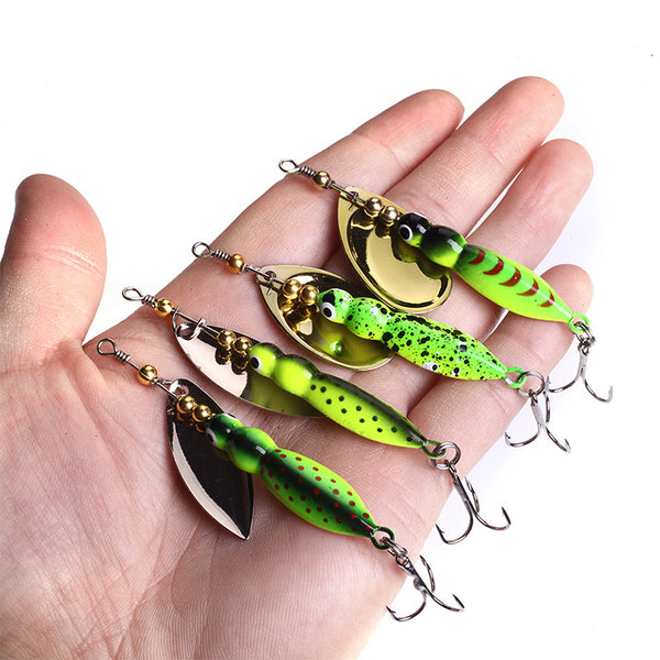 15G 70Mm Insects Fishing Lure Spoon Bass Artificial Spinner Bait Metal Pike L5U2