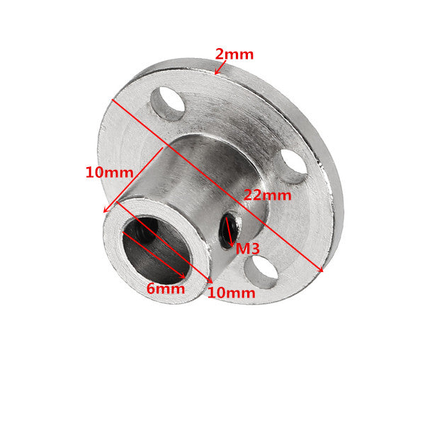 6mm Flange Coupling Optical Axis Support Fixed Seat Steel Rigid Flange Plate Shaft Connector