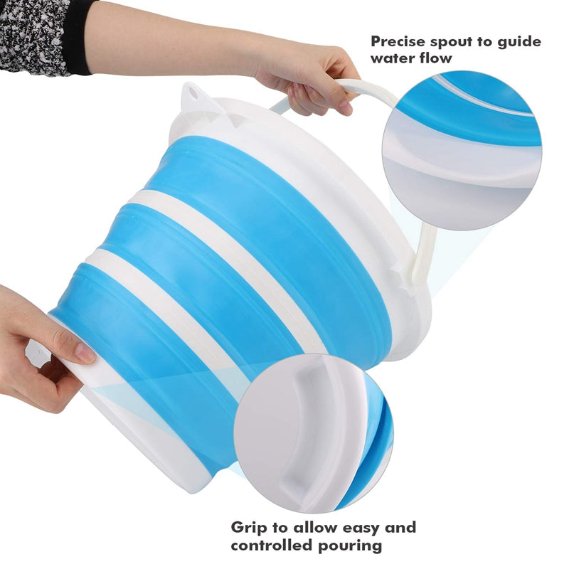 10L Silicone Bucket For Fishing Folding Collapsible Bucket Car Wash Outdoor