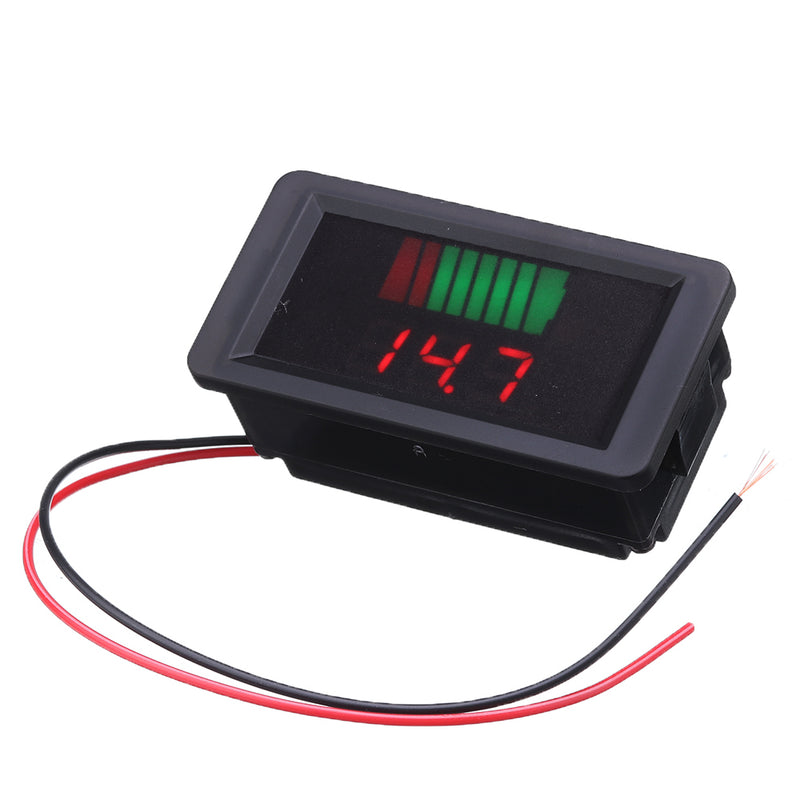 Waterproof 12-60V Electric Universal Battery Voltmeter Battery Power Indicator 12V/24V/36V/48V