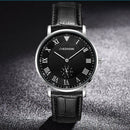 CHEERSME 256 Ultra Thin Dial Design Men Wrist Watch Leather Strap Business Style Quartz Watch