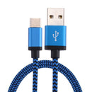 Type-C 2.1A Nylon Braided Fast Charging Data USB3.1 Cable 1m/3.33ft For Samsung S8 Xiaomi mi5 mi6