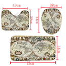 4Pcs Home Bathroom Decor Set Bathroom Map Pattern Toilet Seat Cover Bath Ma