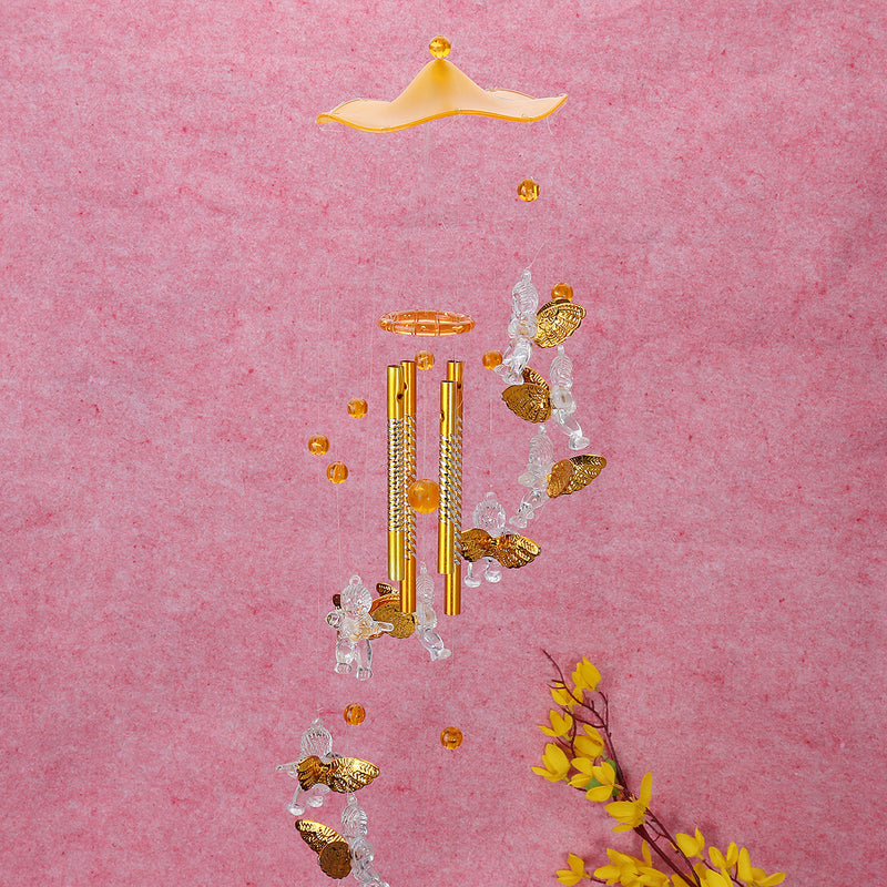Cute Angel Wind Chimes Aluminum Tube Door Wall Hanging Home Garden Decoration
