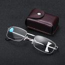 Anti-fatigue Progressive Multi-focus Reading Glasses Foldable Metal Frame Anti-blue Mini Vintage Reading Glasses